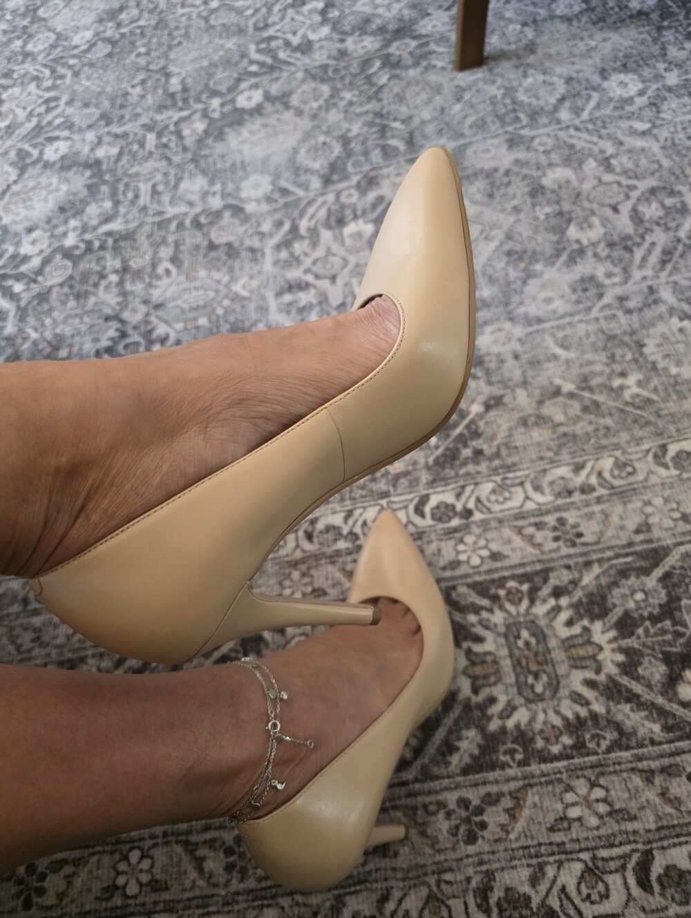 Coach Nude Beige Pointed Toe Leather Pumps